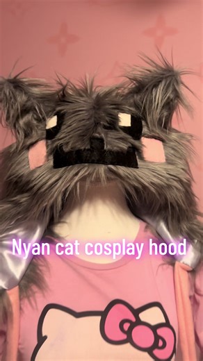 Nyan Cat Rave Cosplay Hood with Matching Leg Warmers