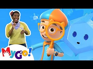 Blippi Learns About Snowflakes | Blippi Wonders | MyGo! Sign Language for Kids | Educational Videos