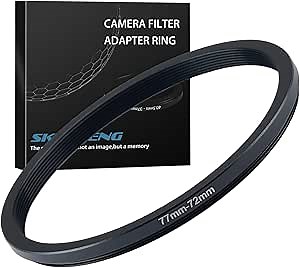 Amazon.com : 77mm to 72mm Step Down Ring Filter Adapter Metal Ring Step Down Rings Adapter Filter Compatible with All 72mm UV,CPL,ND,Lens Hood,Threaded Lens ect (77mm to 72mm) : Electronics