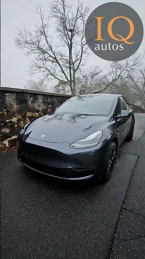 2025 Stealth Grey Tesla Model Y Long Range with FSD included Exterior Walk Around | @IQautos