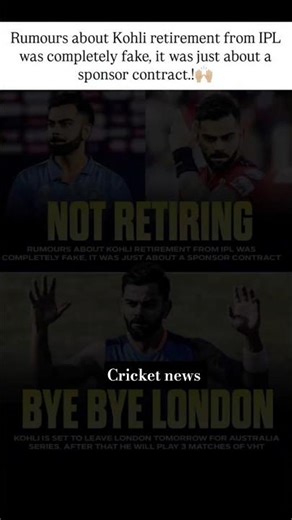 NOT RETIREMENT FROM IPL 😤🔥 | VIRAT KOHLI 👑🙌🏼 RETURNS STRONG!#RohitSharma #ViratKohli #Cricket #India