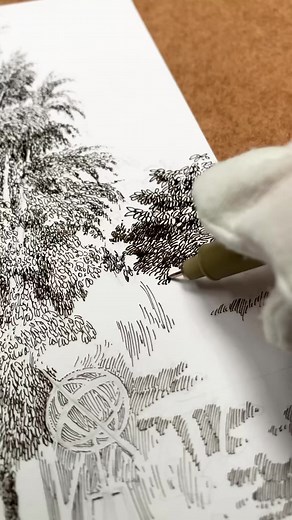 4K views · 135 reactions | How I draw trees and shrubs - a one-minute-tutorial. #inkart #inkdrawing #arttutorial #minitutorial #skillshare #inksketch #treedrawing #fineart #drawing #drawingoftheday | Ioana Pioaru | Facebook