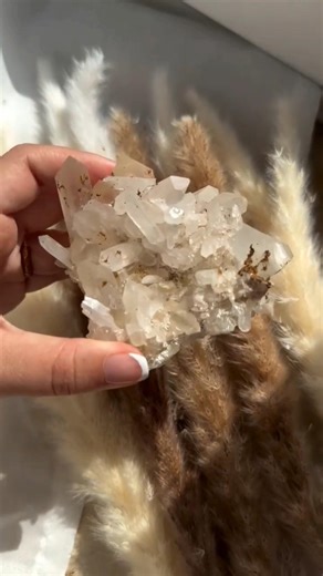 Clear quartz cluster