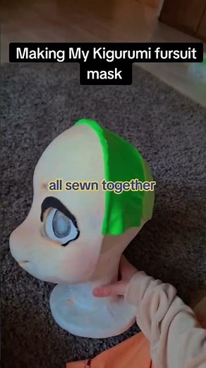 Making A Cute Kigurumi Fursuit Mask 😍 #furry #Fursuit #therian #cute #Kigurumi #mask #Fursuitmaking