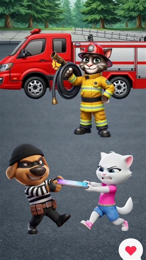 Which Talking Tom's Job is suitable? #talkingtom #trending #tom #memes #shortvideo