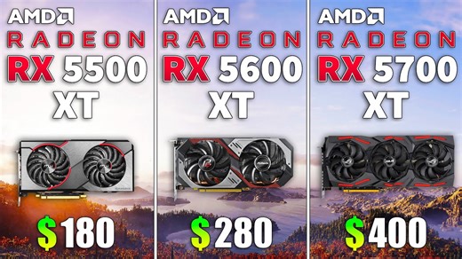 RX 5500 XT vs RX 5600 XT vs RX 5700 XT test in 8 games