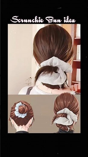 Scrunchie Bun Idea 🎀 Tutorial 💘 Fairy Hair Lab 💗