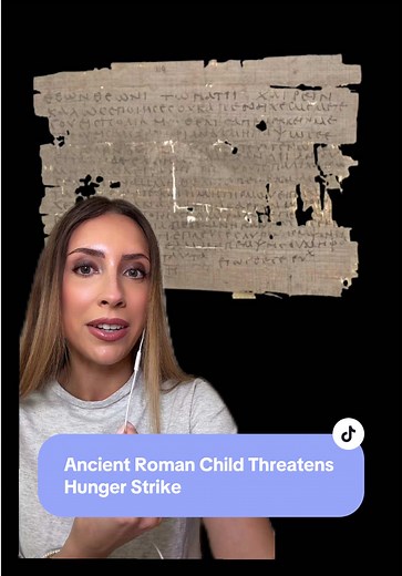 [EDIT: sorry everyone, I forgot to cut an extra clip in this video 🫪 pls ignore]. Kids really haven't changed in thousands of years. 1,800 years ago in Roman Egypt, a father went to Alexandria and left his son at home. What did his son do? He wrote his dad a furious letter, threatening a hunger strike. You can still see it today in Oxford, England. 🏺 The letter — what it is and where it is: Wikipedia — Papyrus Oxyrhynchus 119 Full scholarly analysis: PAIDES Blog — Theon, an Angry Boy Additiona