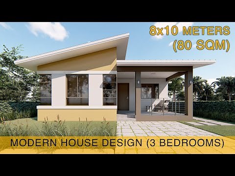 Small House Design Idea (8x10 meters) 80sqm with three bedrooms