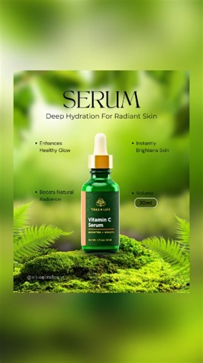 Vision Crafter | Graphic Designer on Instagram: "Clean Poster Design Tutorial in Canva 🌿🍀 Follow @visioncrafter.yt for more designtips, tutorials, and creative inspiration! #posterdesign #cosmetic #fypシ゚ #explore #creativedesign [Canva, Product Poster Design, graphic designers, branding, print and publication, social media, post, post design, social media post, Skincare Products Social Media Post Design, Serum, Content Creation, Visual Branding, Visioncrafter.yt, Cosmetics, graphic designers, 