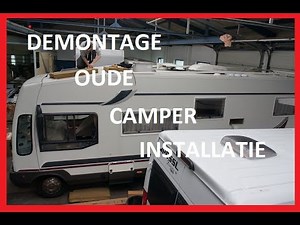 Disassembly of old camper installation.