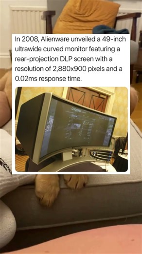 In 2008, Alienware unvelied a 49 inch ultrawide curved monitor