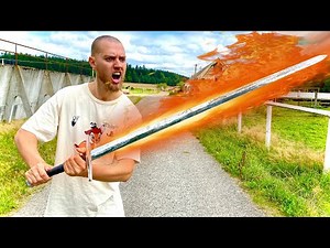 Welchen SCHADEN richtet ein BRENNENDES LANGSCHWERT AN?! - Experiment