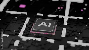 Futuristic artificial intelligence integration: digital influence on connecting artificial intelligence chips to motherboards