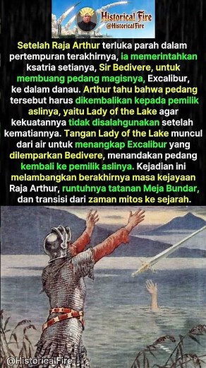 kembalinya pedang Excalibur ke dalam danau. #art #history