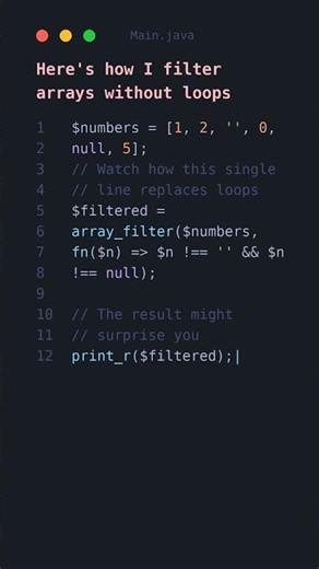 Cleaner PHP arrays in 1 line 🚀 #viral #coding #php