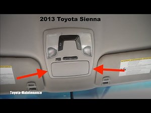 Toyota Sienna Overhead Roof Console Removal