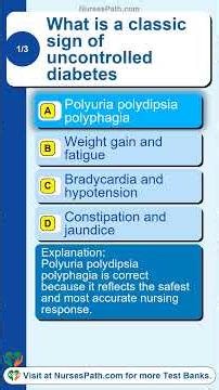 MedSurg Uncontrolled Diabetes Exam Quiz: Can You Recognize the Signs of Metabolic Crisis?
