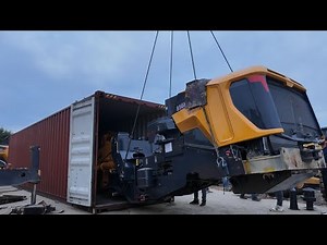 This video provides a detailed step by step of loading wheel loader into a 40ft container for export