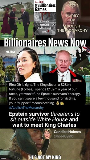 Epstein survivor threatens to sit outside White House and wait to meet King Charles