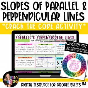 High School Math Slopes of Parallel and Perpendicular Lines Digital Activity
