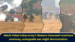 Indian Army's Western command hold operational Combat demonstration and investiture ceremony