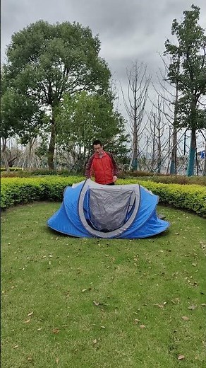 How to Set Up and Fold a Quick-Open Tent（2 Seconds Tent） with Three Fiberglass Poles