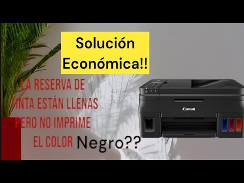 Impresora Canon G4100 No imprime el color negro? Solución Económica!!