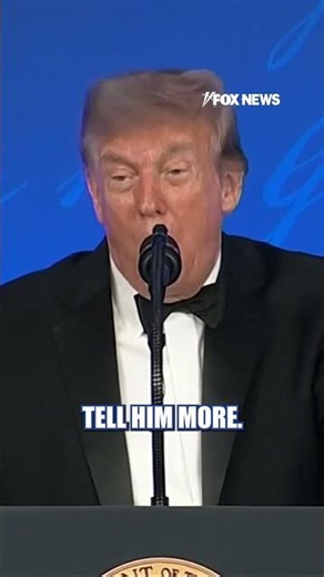 Trump jokes with Peter Doocy throughout WHCA Dinner #shorts
