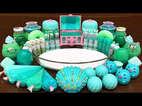 MINT Slime ! Mixing Random into GLOSSY Slime ! Satisfying Slime Video #271