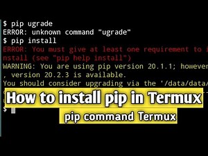 how to install pip in termux| | Termux command