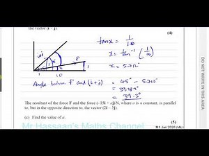 WME0101 Mechanics M1 Jan 2020 IAL Q6 Vectors
