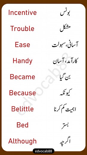 55K views · 748 reactions | Vocabulary with Urdu Meaning (68) #learningenglish #englishlearning #spokenenglish #englishlearning #virals #Pakistan | Baseer English Academy | Facebook