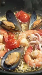Making Seafood Squid Ink Pasta /Cozy Evening