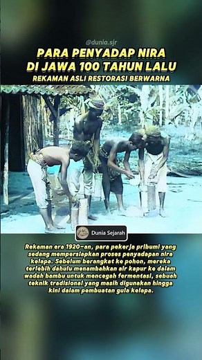 Preparation of Coconut Sap Tappers in Java 1920s #indonesianhistory #oldtime #DutchIndies #oldschool
