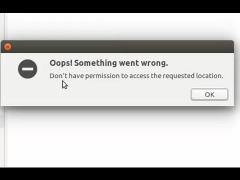 SFTP Ubuntu - Oops! Something went wrong. Don't have permission to access the requested location
