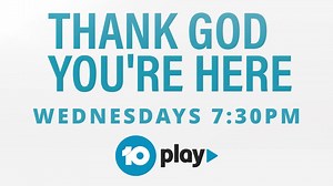 It's good to be back! 🚪 Relive all the wild moments from Thank God You're Here on 10 play #TGYH #TGYHAU https://10play.com.au/thank-god-youre-here | Working Dog