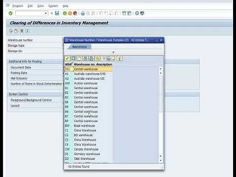 SAP LI21 Clearing of Differences in Inventory Management