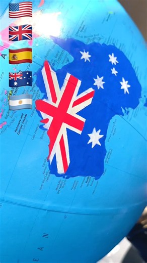 4 Countries, 1 World Map, Amazing Flag Art! 🇨🇳🇦🇺🇧🇷🇨🇦#shorts