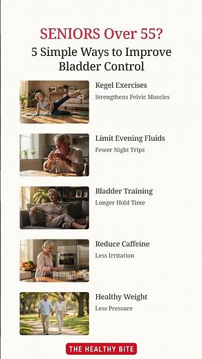 SENIORS Over 55? 5 Simple Ways to Improve Bladder Control #seniorhealth #seniorhealthtips