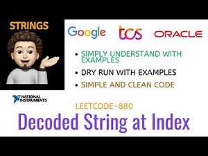 Decoded String at Index | Clean Code | TCS | GOOGLE | ORACLE | Leetcode - 880