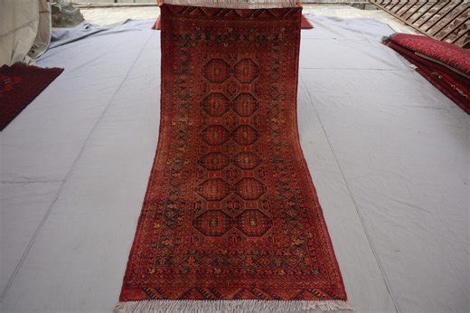 1920s Antique Rug 2'9x6' Terracotta Runner Rug, Hand Knotted Wool Rug, Bukhara Vintage Faded Rug, Oriental Rug, Hallway Runner, Kitchen Rug - Etsy Australia