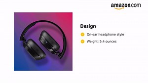 Skullcandy Riff Wireless 2 On-Ear Bluetooth Headphones, Up to 34 Hrs Battery, Foldable Lightweight Design, Convenient for Travel with Included 3.5mm AUX Cable, Microphone for iPhone Android - Black