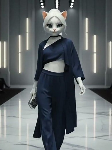 " Power on the Runway 💖 | Modern Cat Fashion Style 👗🐾 | Catwalk Universe”