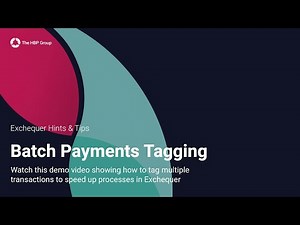 Exchequer Hints & Tips - Batch Payments Tagging