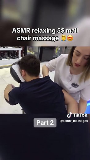 Follow me for more ! | ASMR relaxing 5$ mall chair massage 💆‍♂️😍 Part 2 #massage #facemassage #streetmassage #chairmassage #asmr #relax #relaxing #headmassage #backmassage #backmassageasmr #chiropractic #adjustment