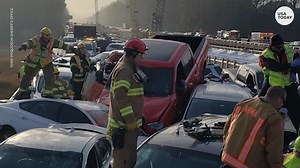Virginia crash: Over 60 cars involved in interstate pile-up