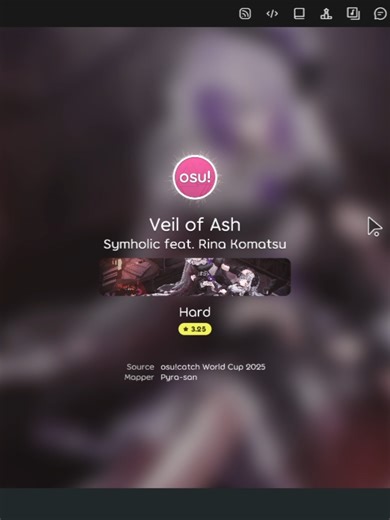 osu veil of ash 2/100 day #osu #games #music #beginner #100day
