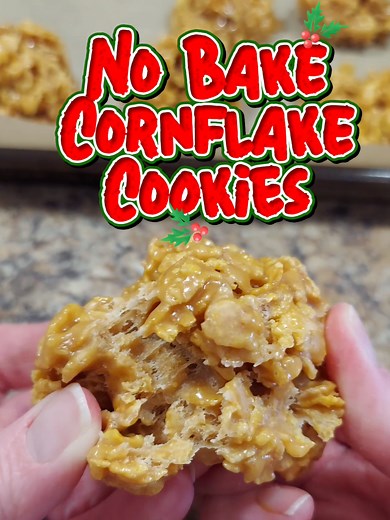 Easy No Bake Cornflake Cookies for Christmas
