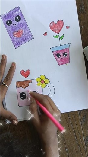 easy cute drawing ♥️🥰💗#viral #shorts #drawing